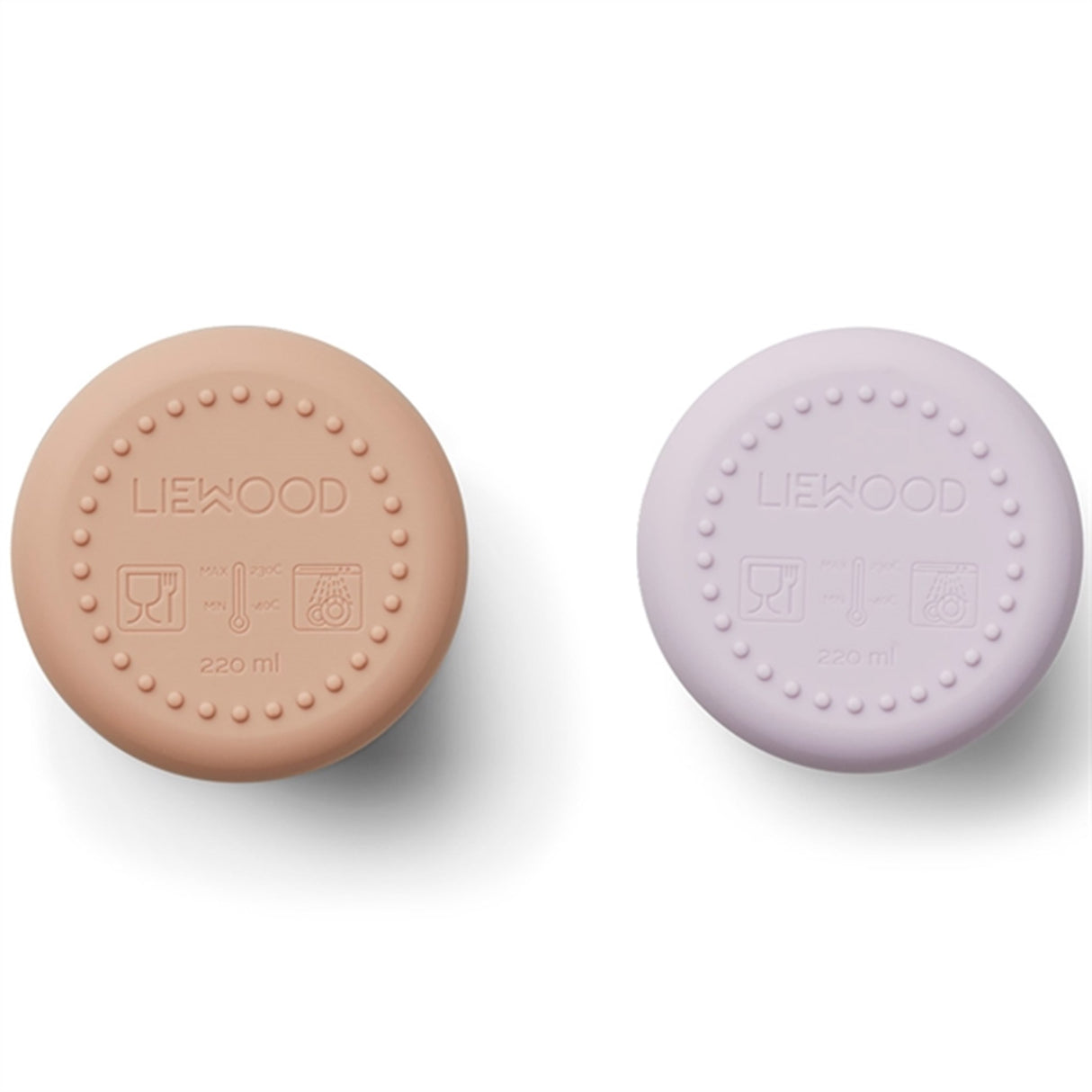 Liewood Ethan Silikon Kopp 2-pack Cat Light Lavender Rose Mix