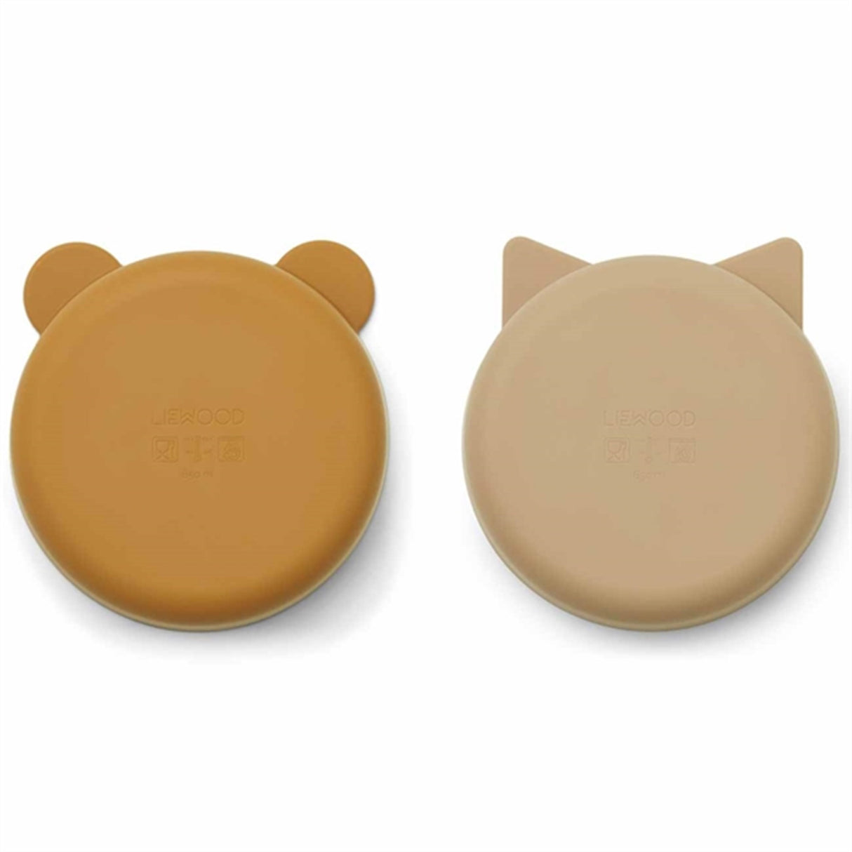 Liewood Vanessa Silikon Skål 2-pack Golden Caramel Oat Mix
