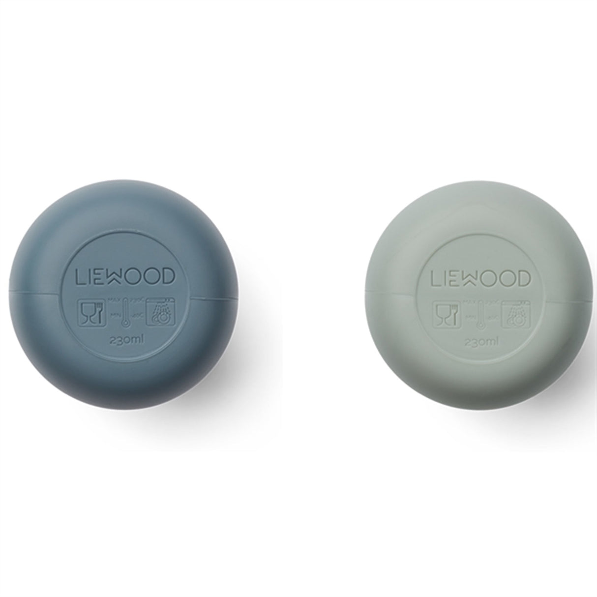 Liewood Ellis Sippy Silikonhuvud 2-pack Whale Blue/Dove Blue Mix