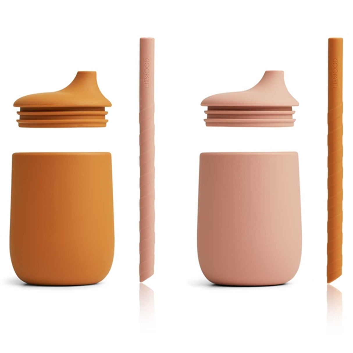 Liewood Ellis Sippy Silikonhuvud 2-pack Dark Rose/Mustard Mix