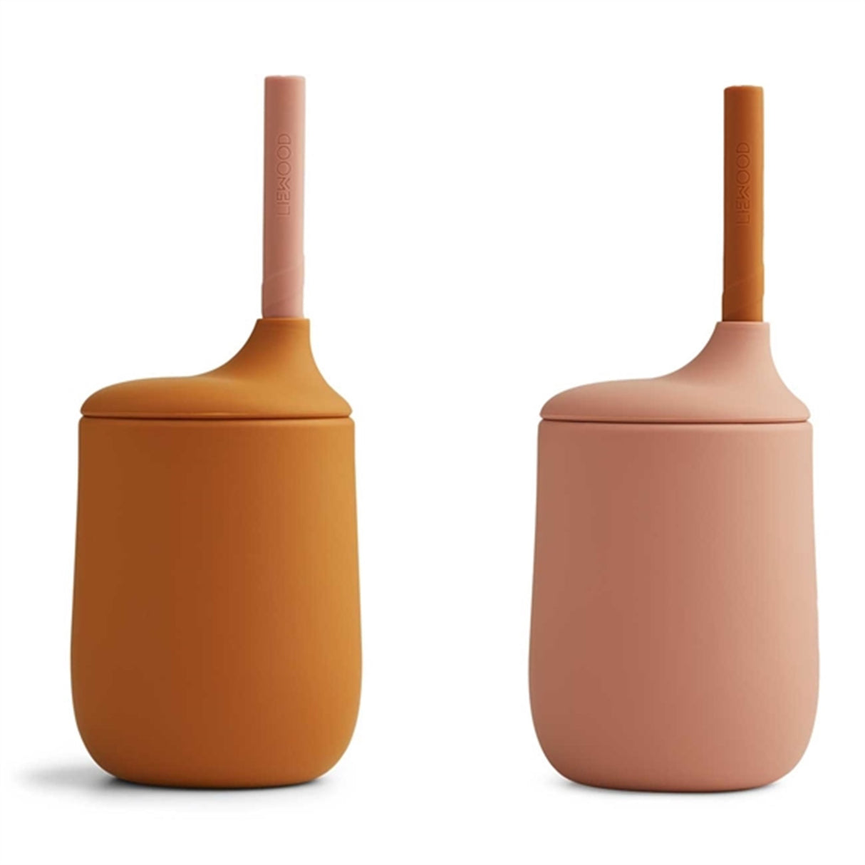 Liewood Ellis Sippy Silikonhuvud 2-pack Dark Rose/Mustard Mix