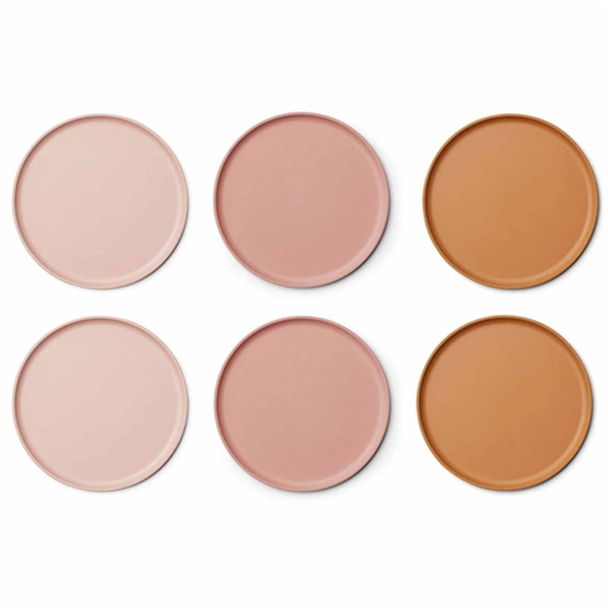 Liewood Logan Tallrik 6-pack Rose Multi Mix