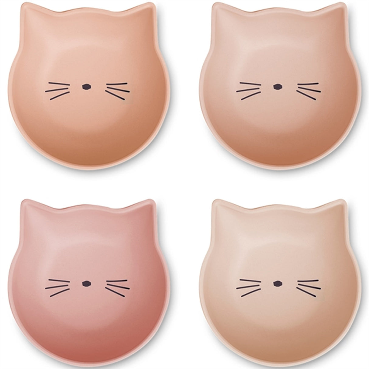 Liewood Filiz Silicone Skålar 4-Pack Cat Rose/Multi Mix