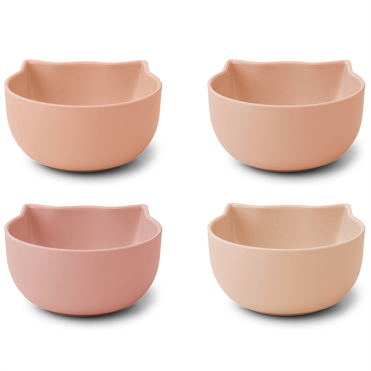Liewood Filiz Silicone Skålar 4-Pack Cat Rose/Multi Mix