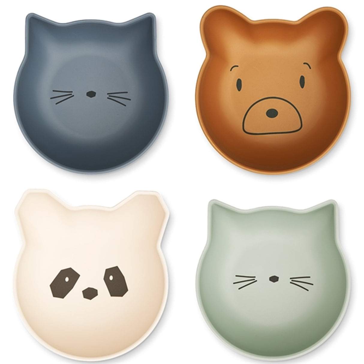 Liewood Filiz Silicone Skålar 4-Pack Blue Multi Mix