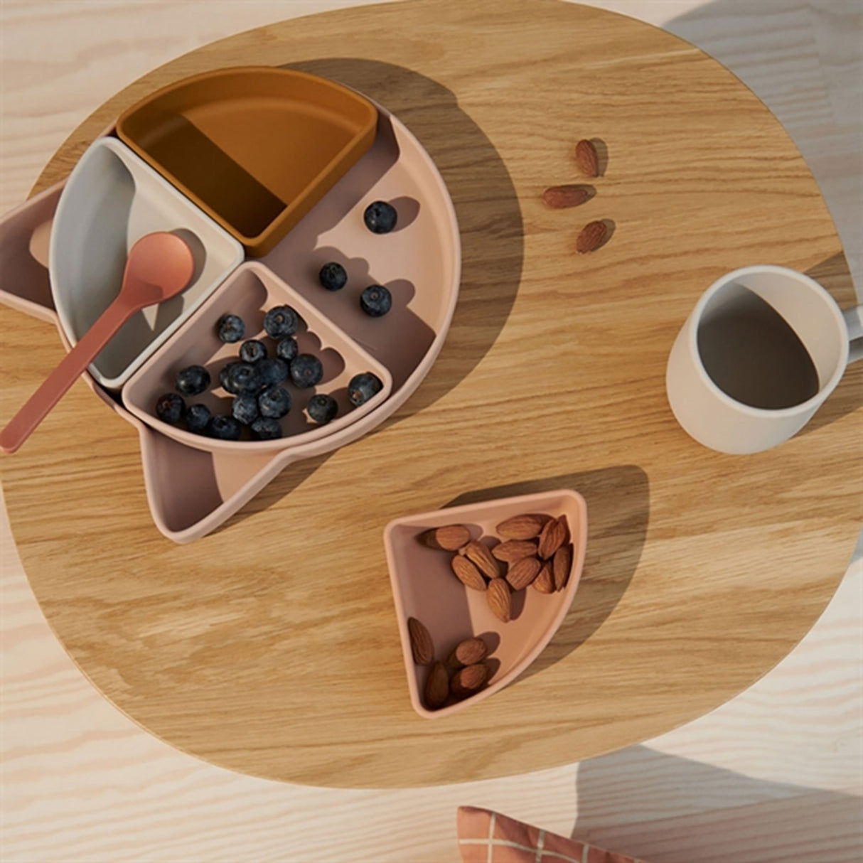 Liewood Arne Silikon Opdelt Tallrik Cat Rose Multi Mix