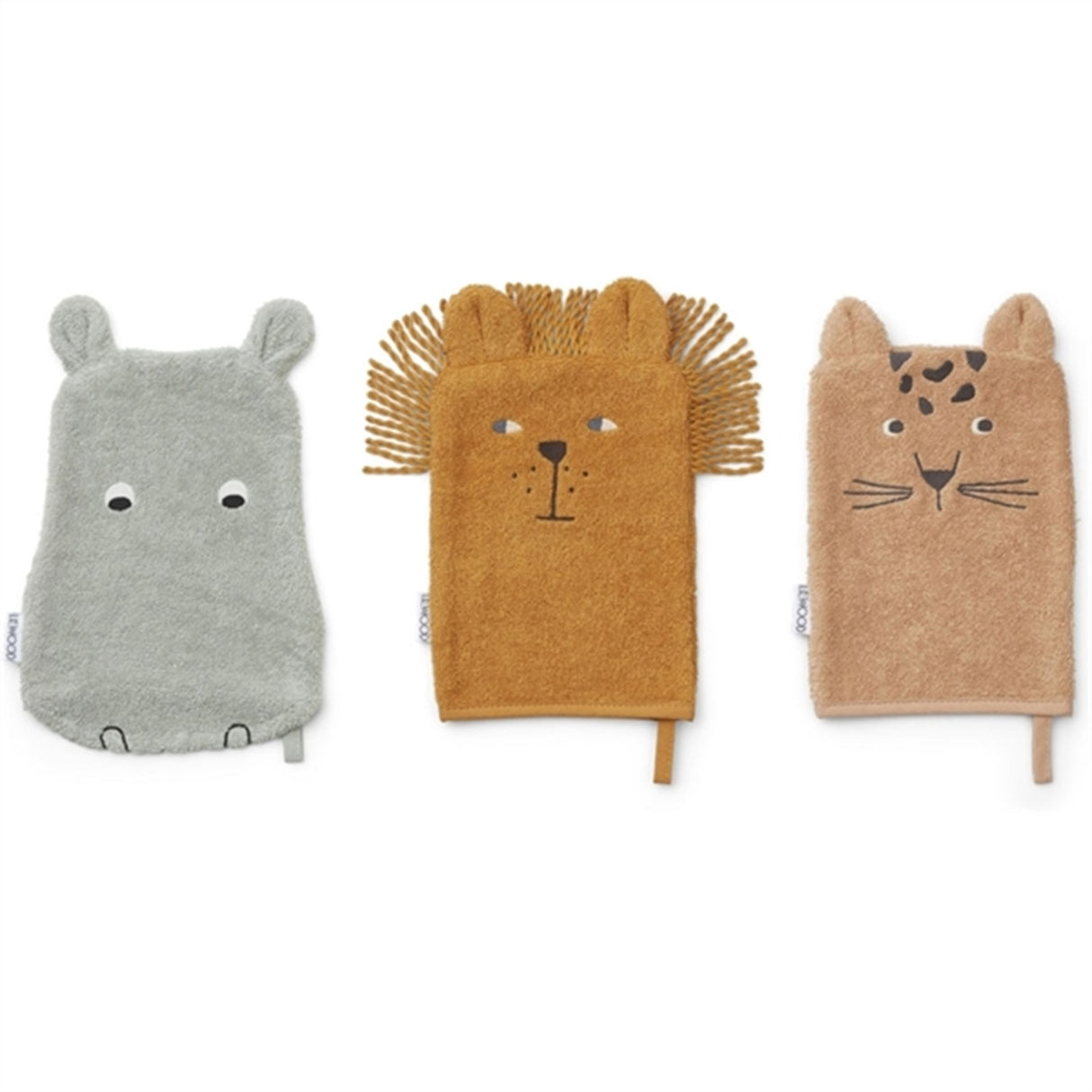Liewood Sylvester Diskhandduk Safari Mix 3-pack