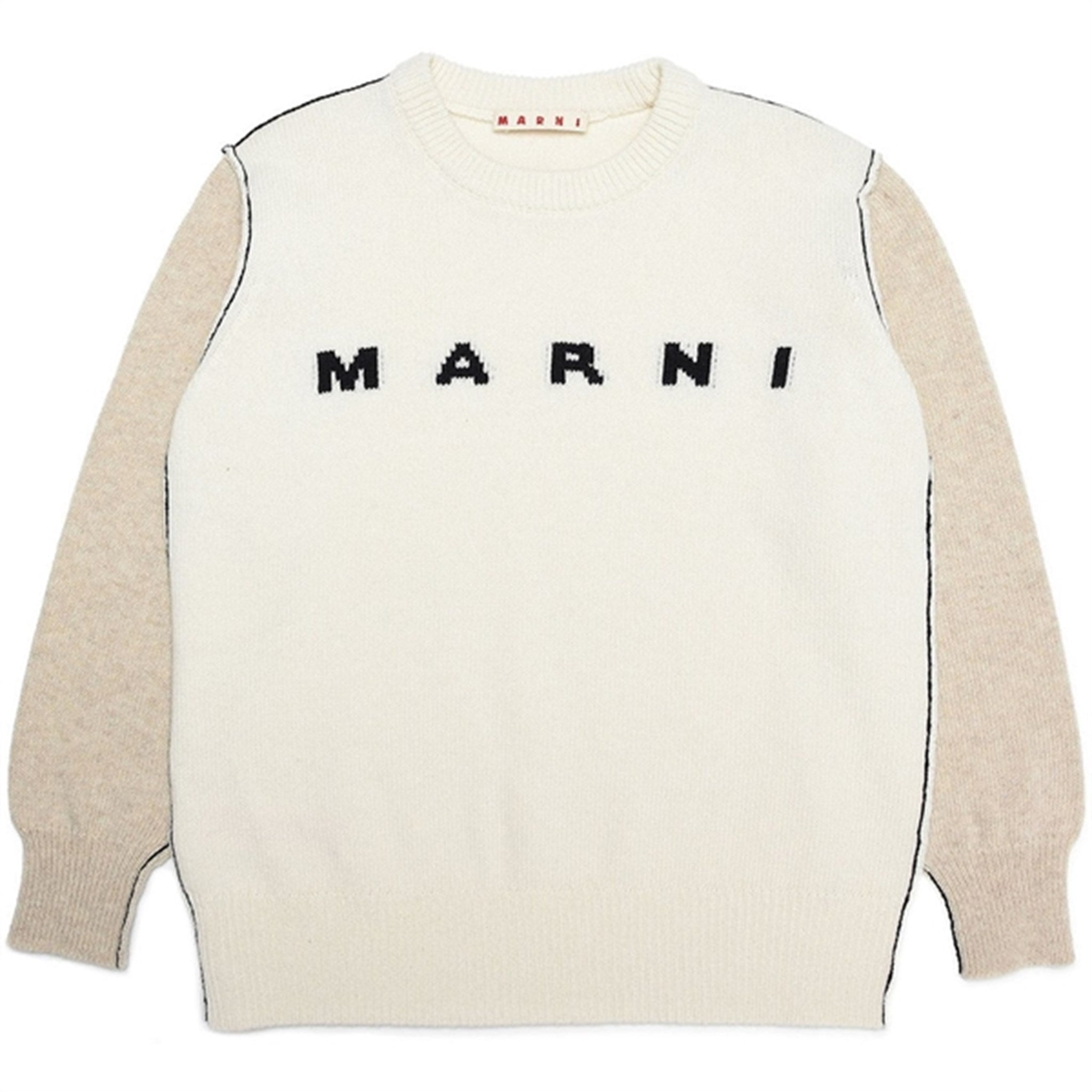 Marni Milk Ull Stickat Sweater