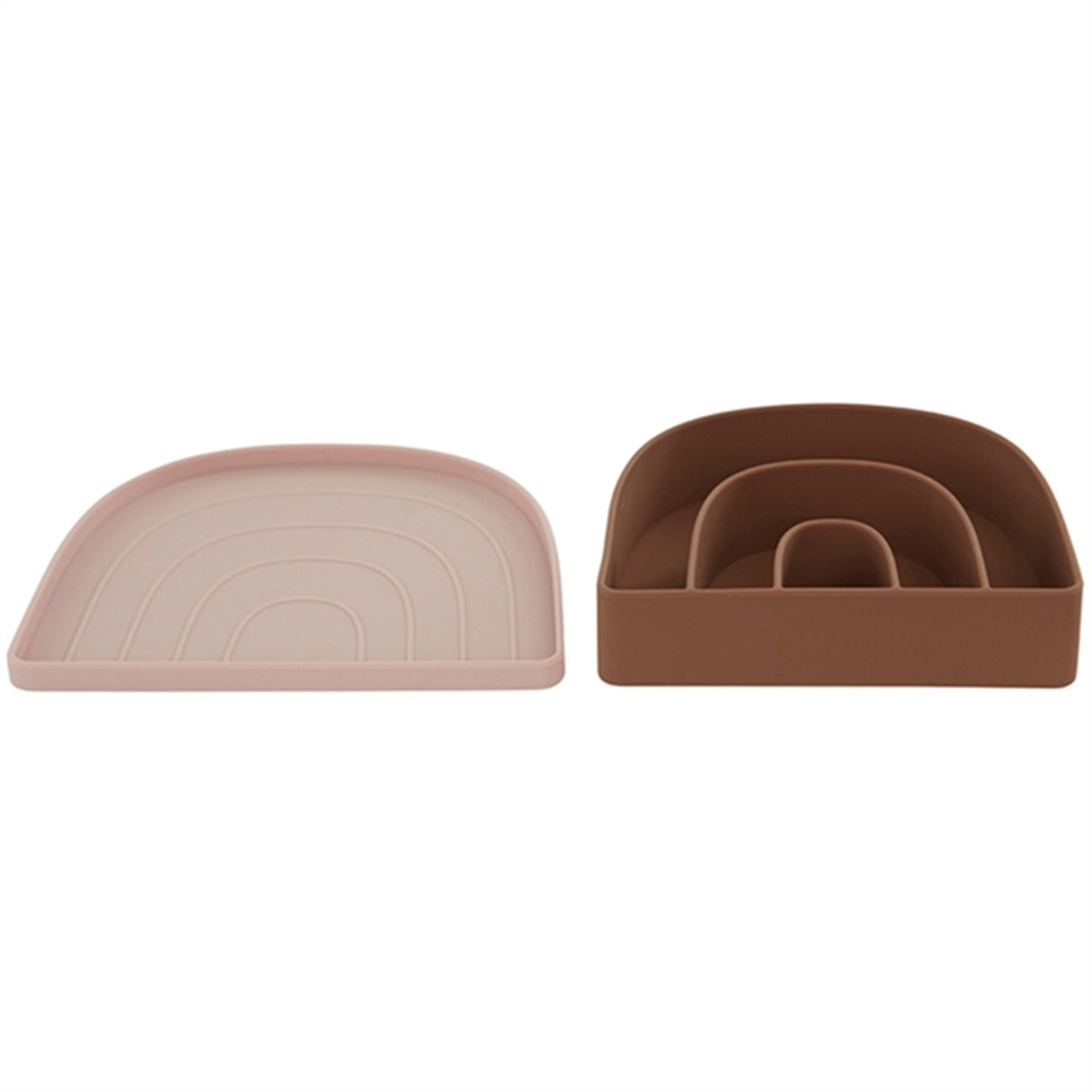 OYOY Rainbow Tallrik & Skål Rose/Fudge
