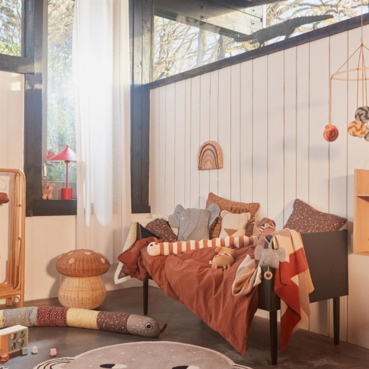 OYOY Hope Pindsvin Denim Kudde