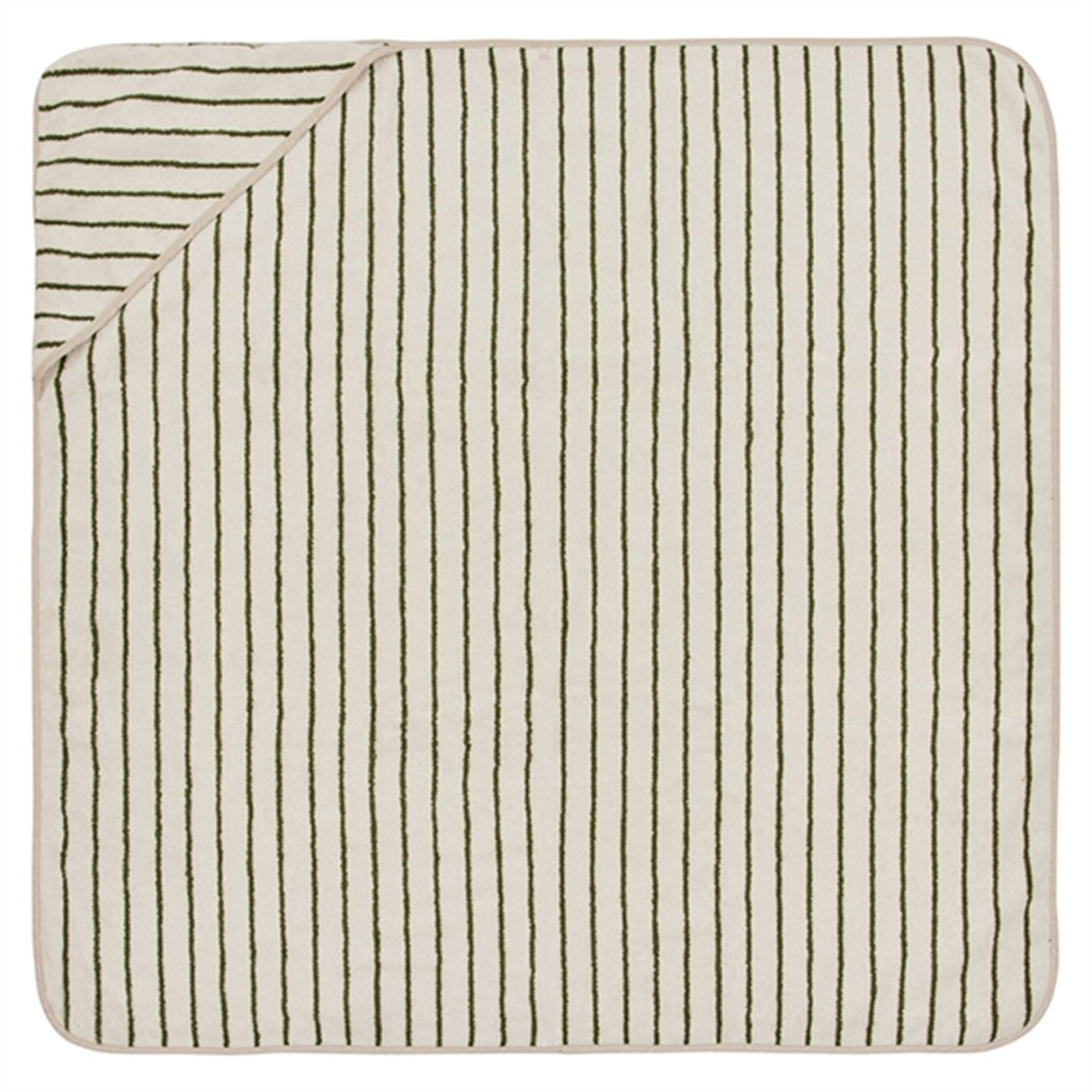 OYOY Raita Hooded Handduk Green / Offwhite