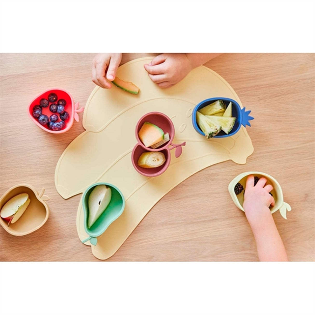 OYOY Yummy Snackskålar 2-pack Lemon & Pear Yellow/Green