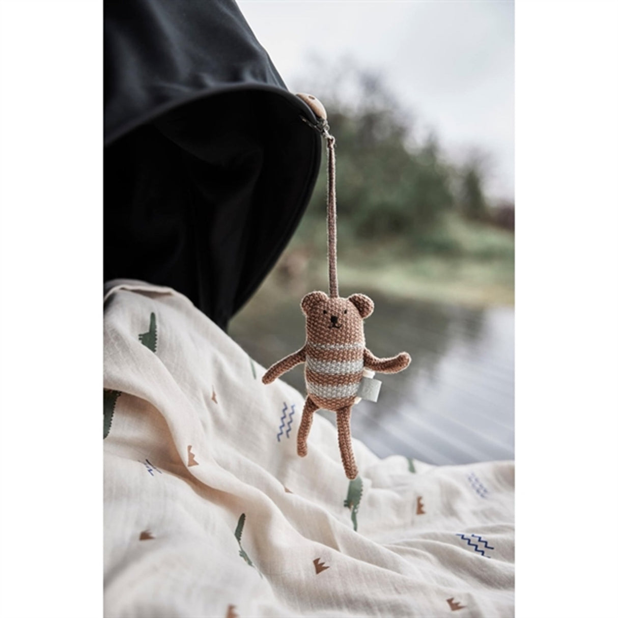 OYOY Crocodile Muslin Muslinfilt 2-pack Beige / Olive Green