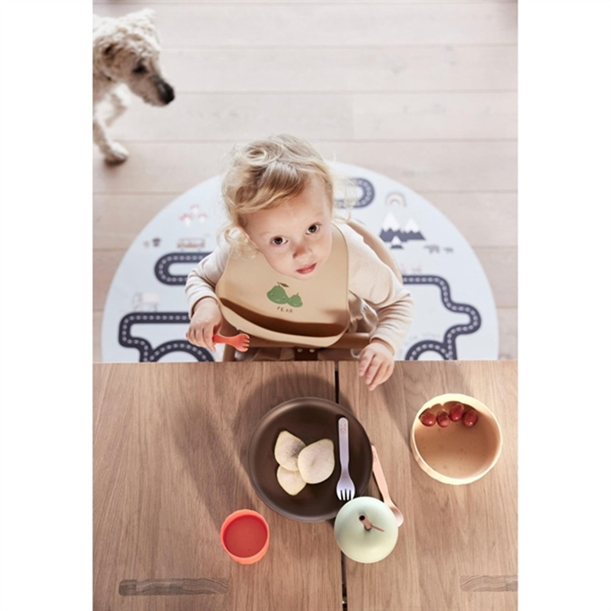 OYOY Pullo Tallrik och Skål Taupe / Vanilla