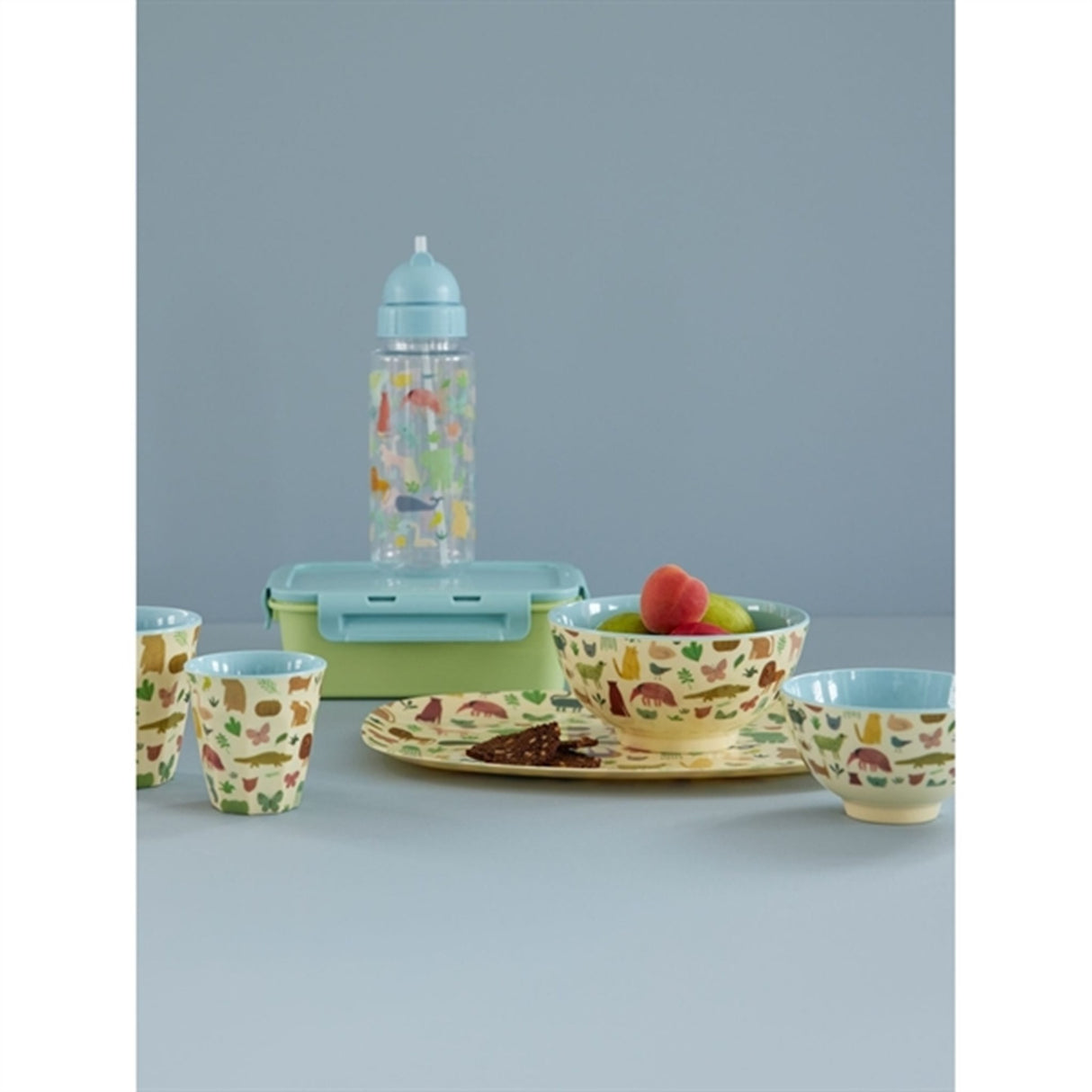 RICE Sweet Jungle Print Melamin Børnetallerken