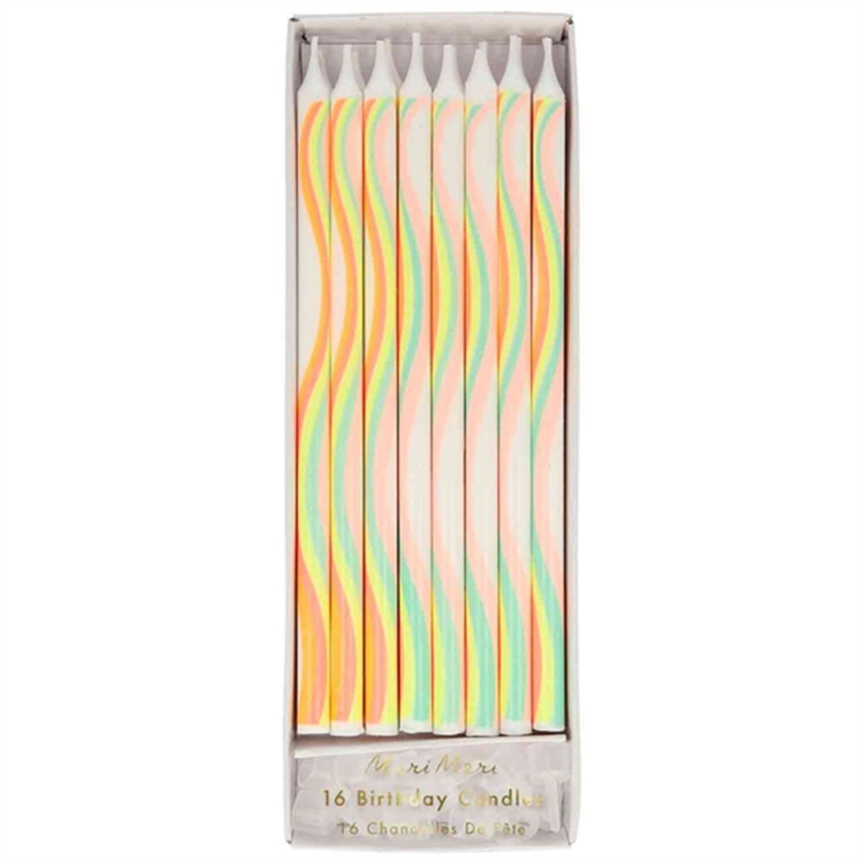 Meri Meri Födelsedagsljus Regnbåge 16 stk