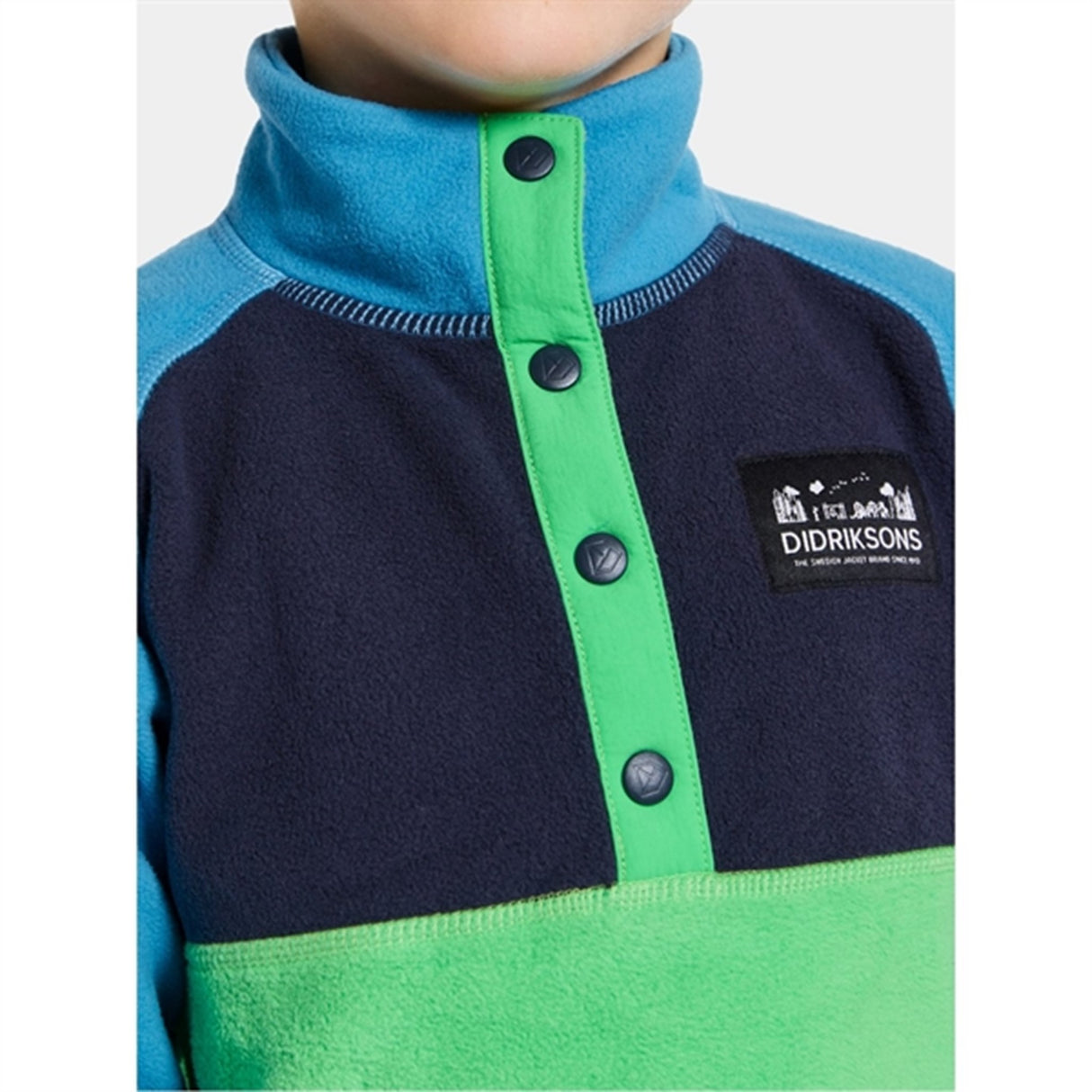 Didriksons Frog Green Monte Kids Fleece Jacka