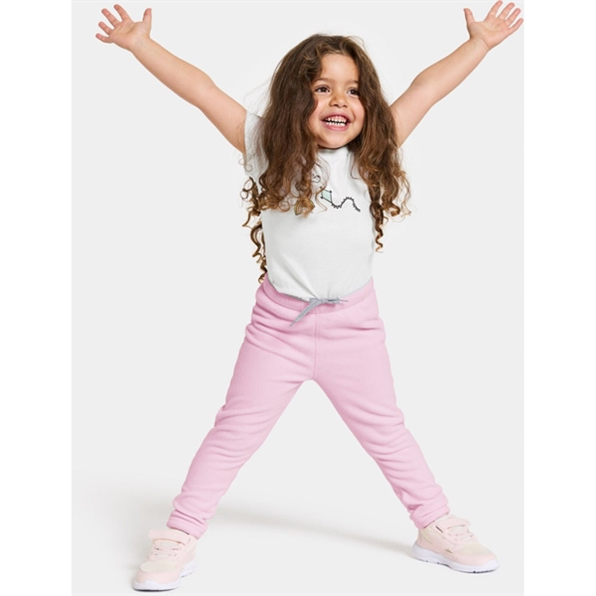 Didriksons Orchid Pink Monte Kids Fleece Byxor