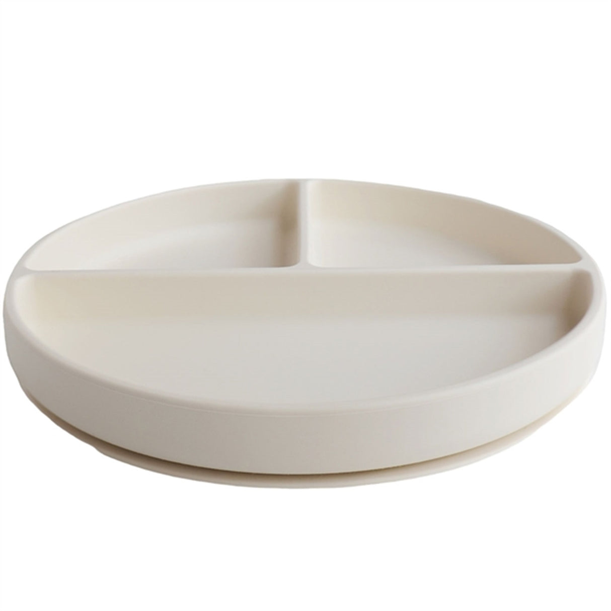 Mushie Silikone Tallrik Ivory