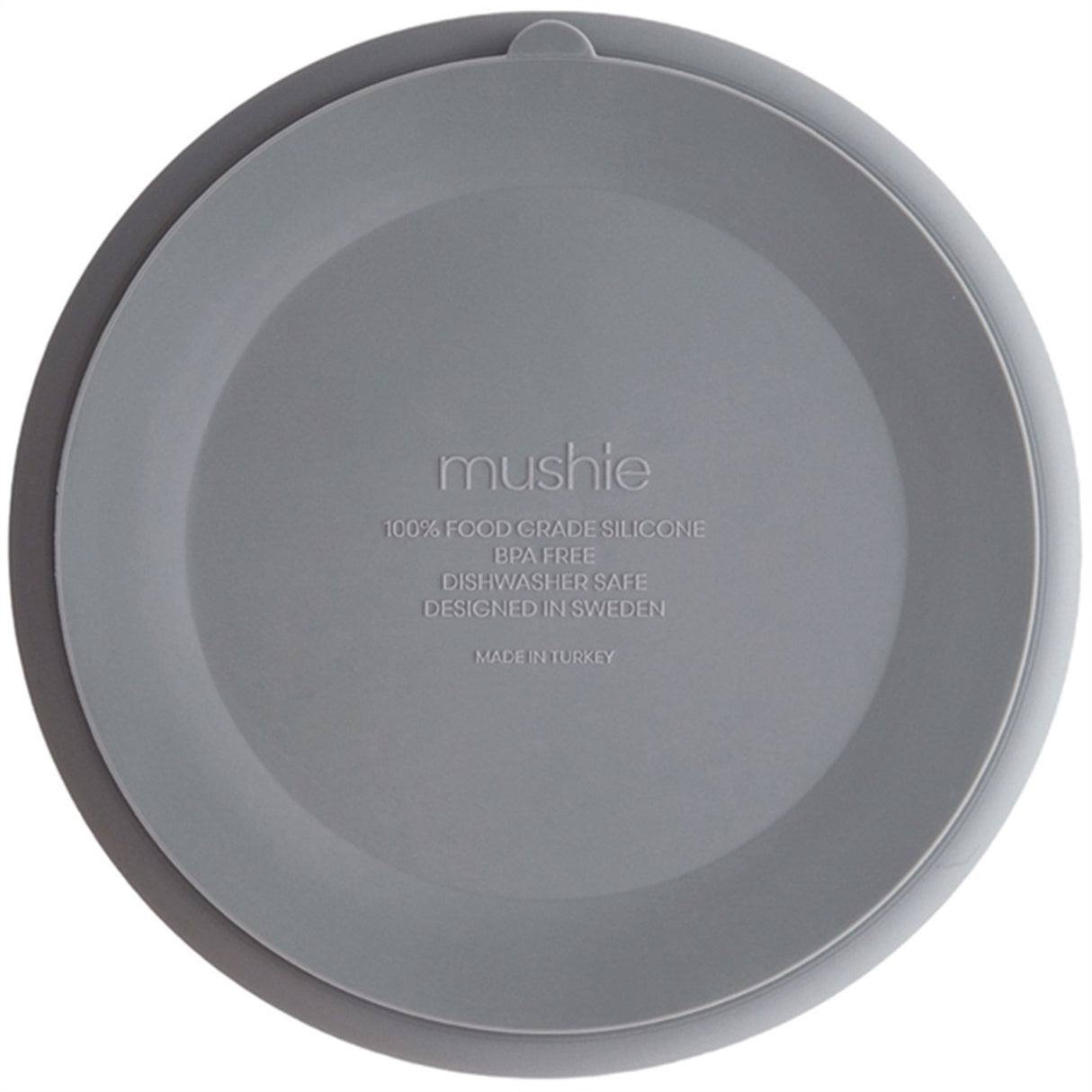 Mushie Silikone Tallrik Stone