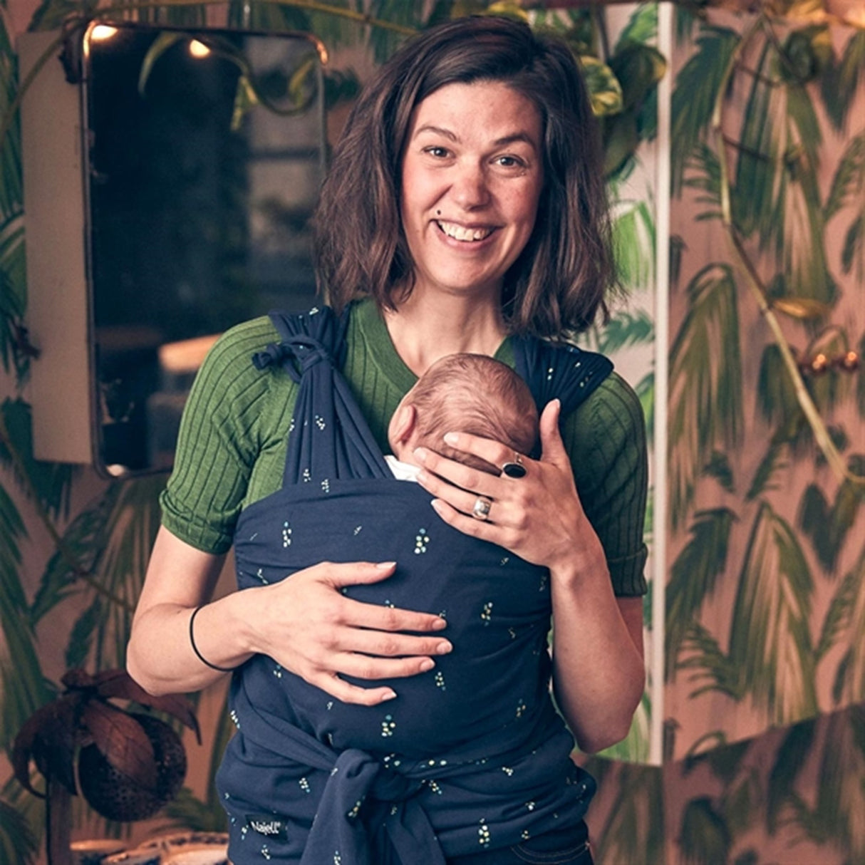 Najell Wrap Bärsjal Eucalyptus Navy Blue