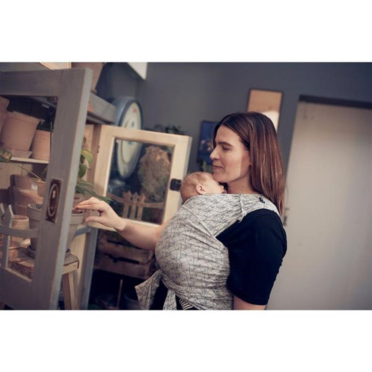 Najell Wrap Bärsjal Grey Print