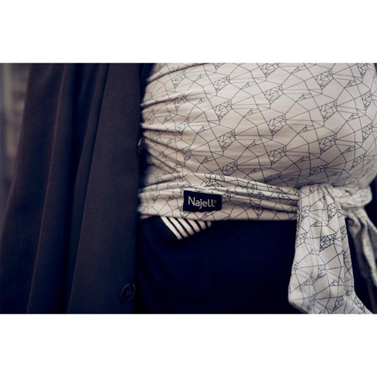 Najell Wrap Bärsjal Grey Print