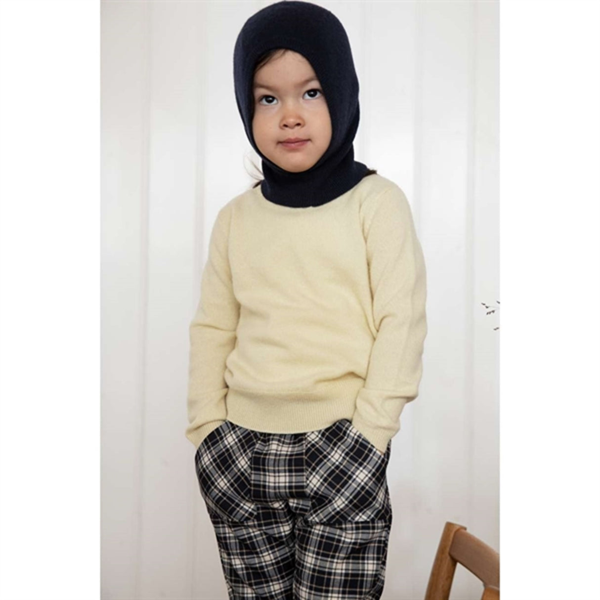 HOLMM Navy Netty Cashmere Stickat Elefanthatt