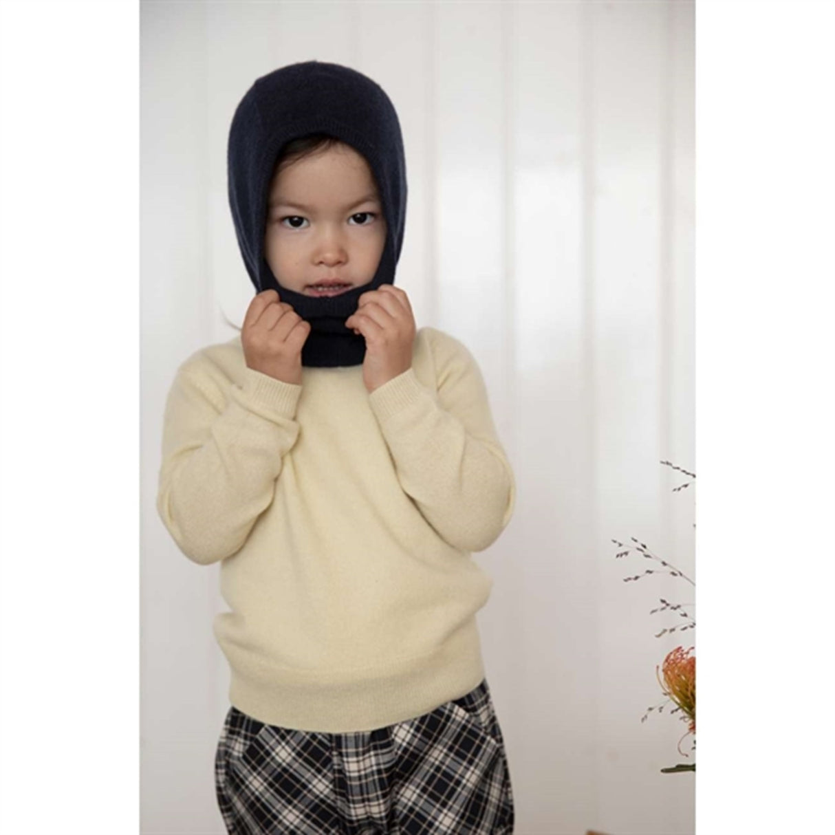 HOLMM Navy Netty Cashmere Stickat Elefanthatt