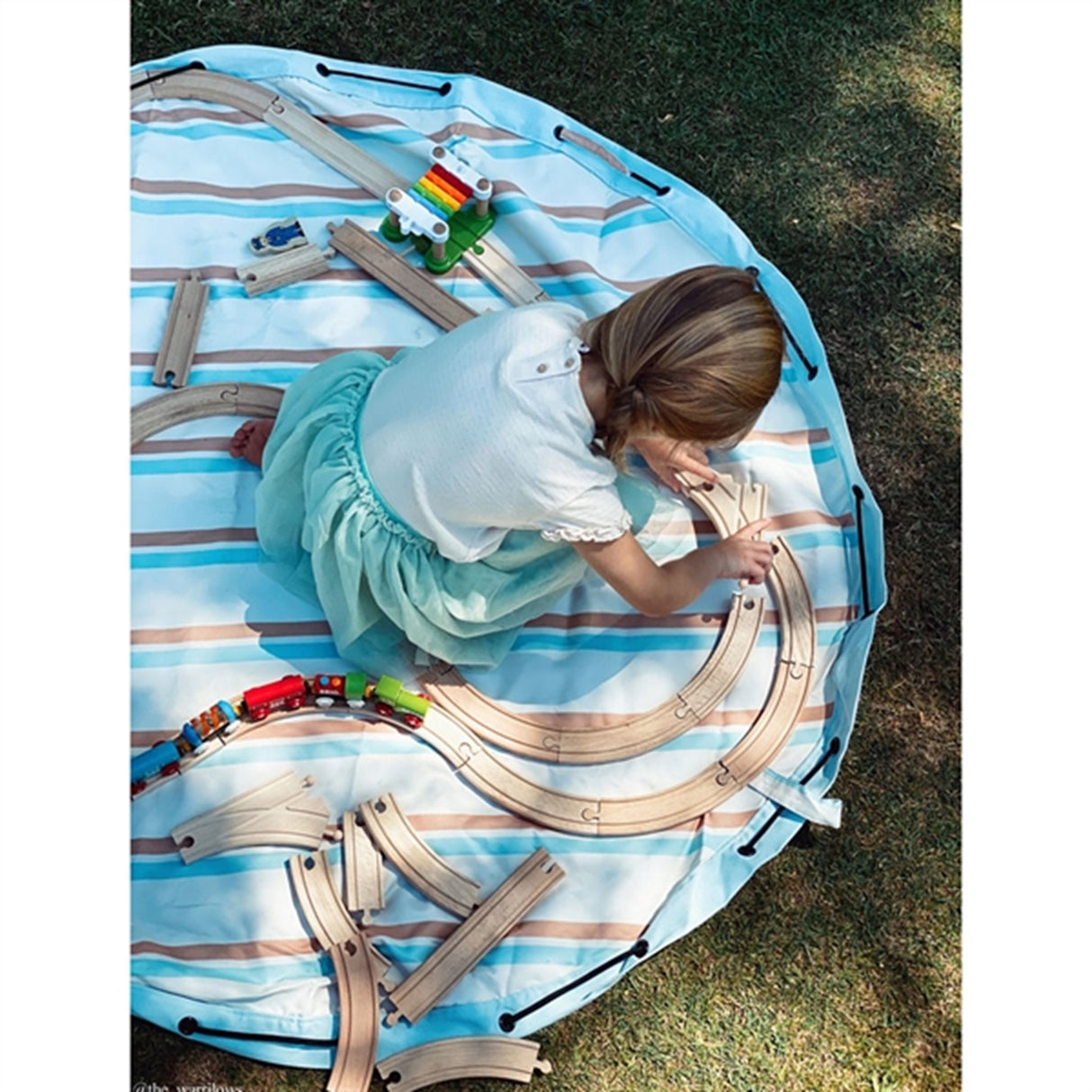 Play&Go 2-i-1 Lekmatta Outdoor Stripes