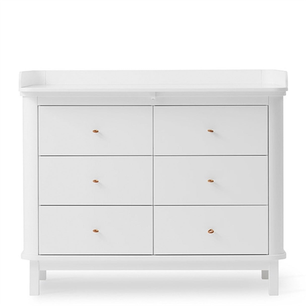 Oliver Furniture Wood Skötbyrå m. 6 Lådor Vit