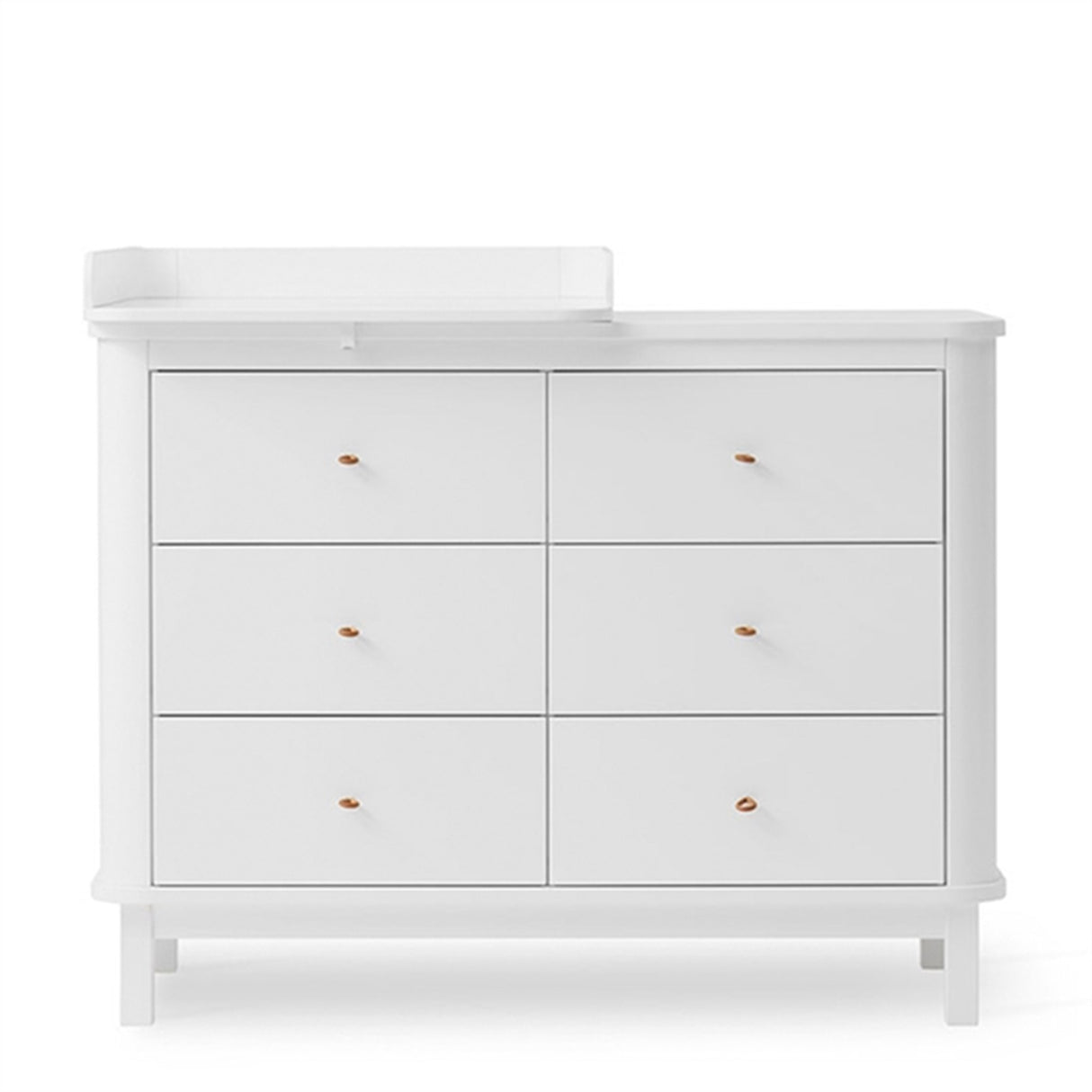 Oliver Furniture Wood Skötbyrå m. 6 Lådor Vit