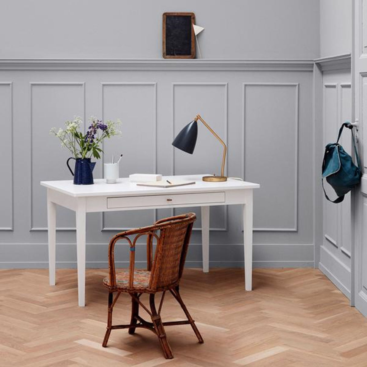 Oliver Furniture Seaside Skrivbord m. Läderrem 2