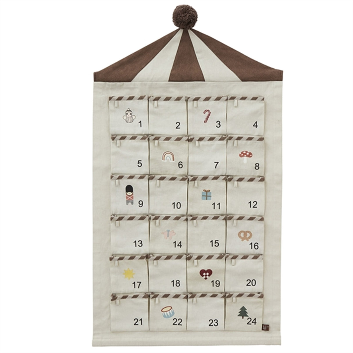 OYOY Julkalender Cirkus Beige/Brun