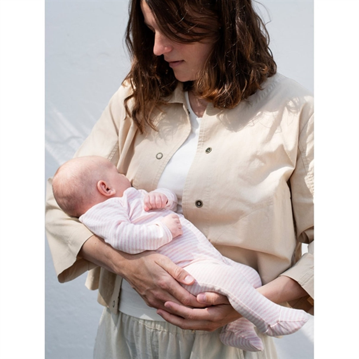 Serendipity Rosebud/Offwhite Newborn Onesies m. Fötter