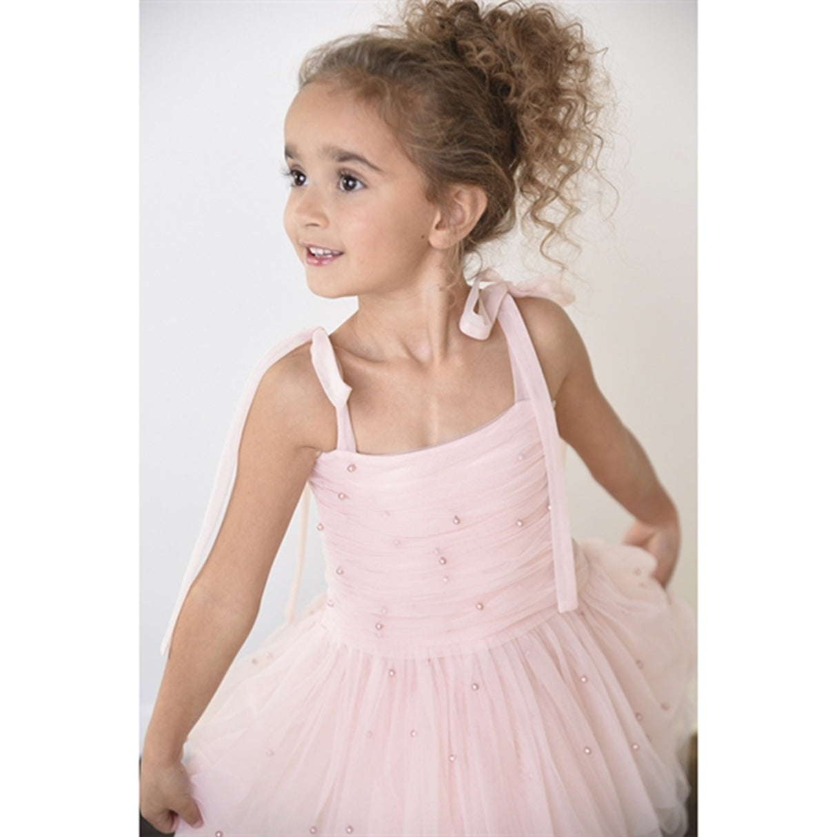 Dolly by Le Petit Tom Pearl Tulle Ballerinaskor Klänning Pink