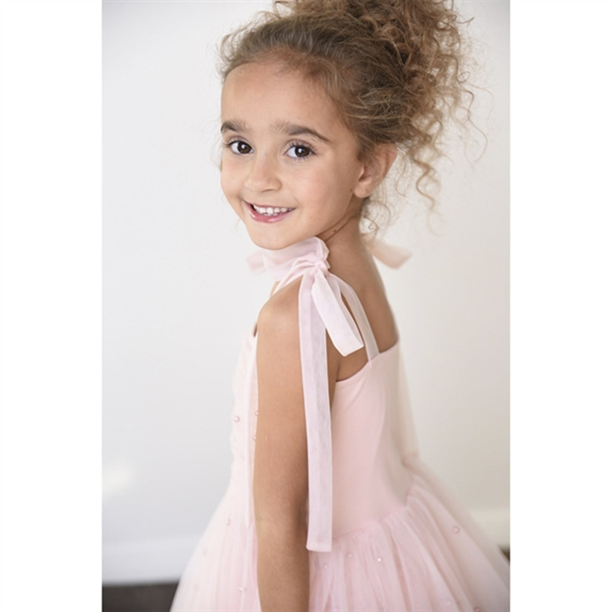 Dolly by Le Petit Tom Pearl Tulle Ballerinaskor Klänning Pink