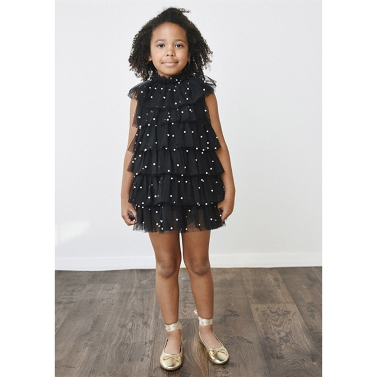 Dolly by Le Petit Tom Pearl Tutully Tiered Tulle Tuttu Klänning Black