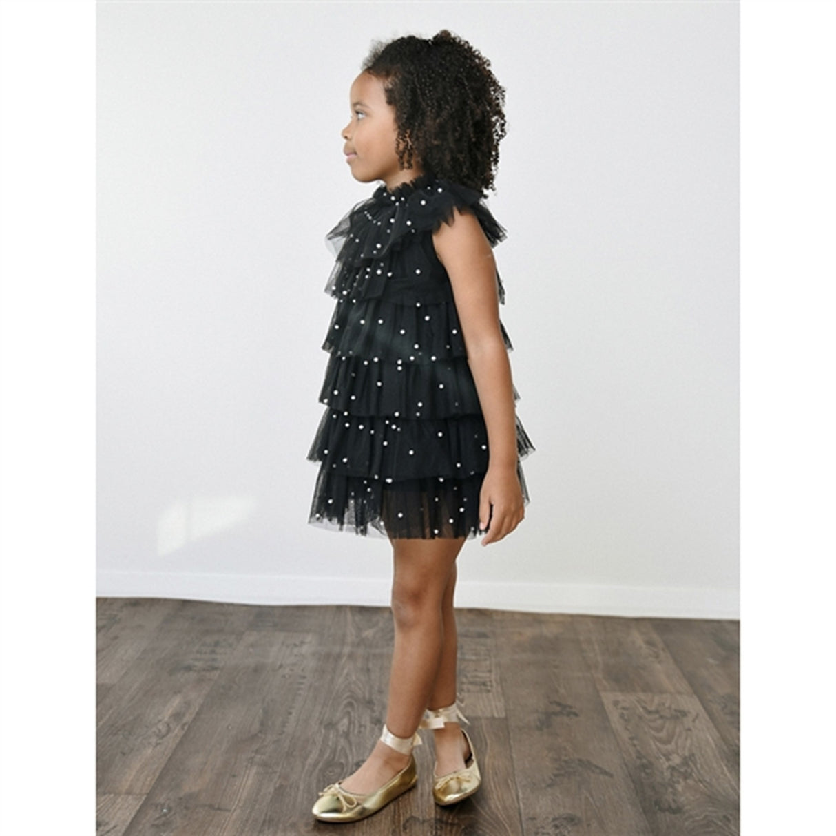 Dolly by Le Petit Tom Pearl Tutully Tiered Tulle Tuttu Klänning Black