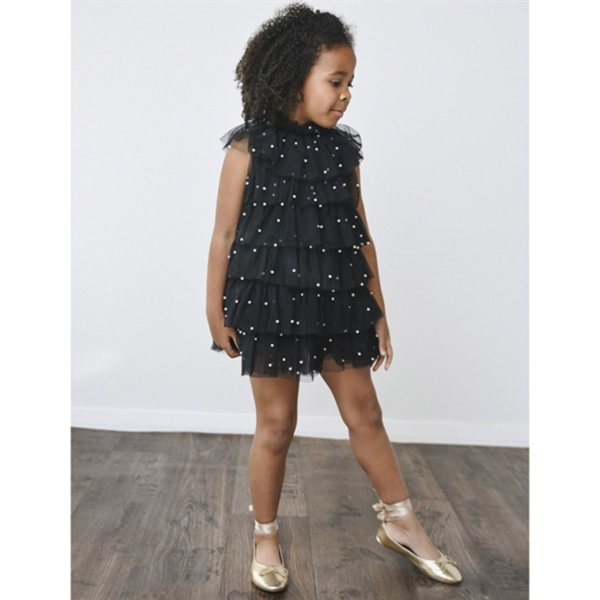 Dolly by Le Petit Tom Pearl Tutully Tiered Tulle Tuttu Klänning Black