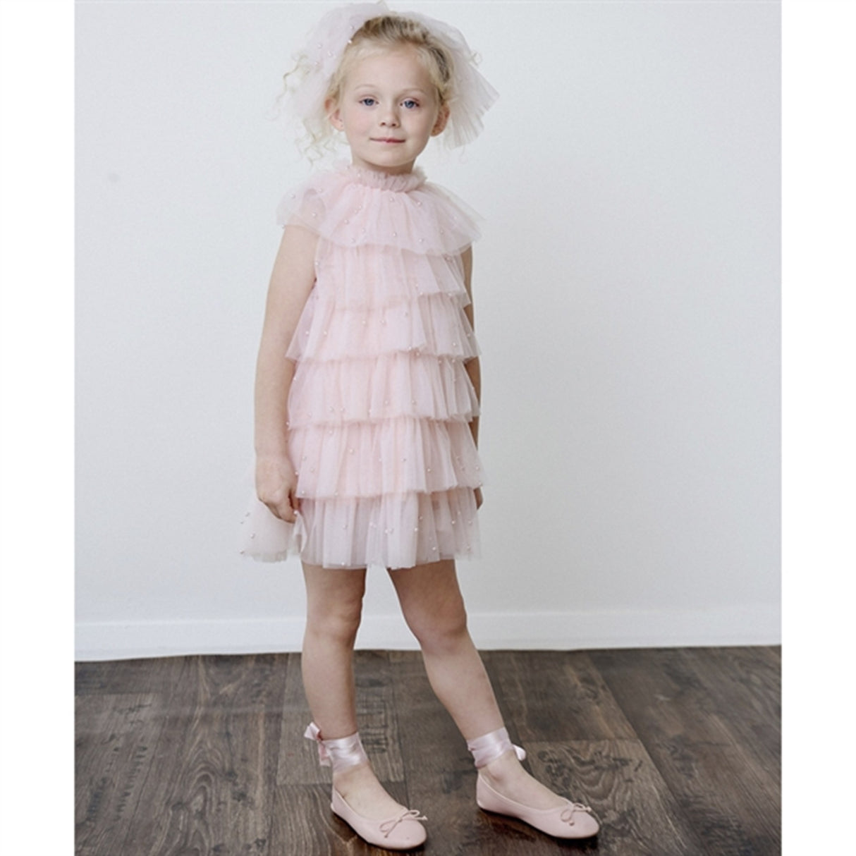 Dolly by Le Petit Tom Pearl Tutully Tiered Tulle Tuttu Klänning Pink