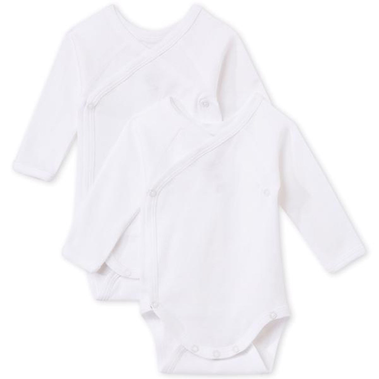 Petit Bateau Kryds Bodies 2-pack White