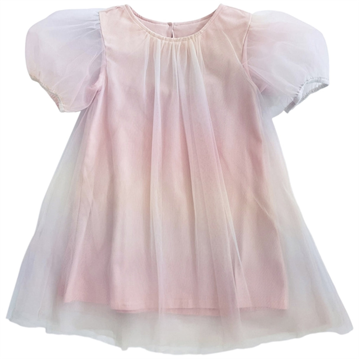 Dolly by Le Petit Tom Unicorn Rainbow Puff Tulle Klänning Rainbow Pastel