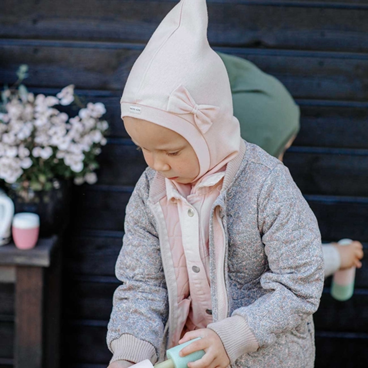 Racing Kids Top Balaklava Bow 1-lager Cameo Rose