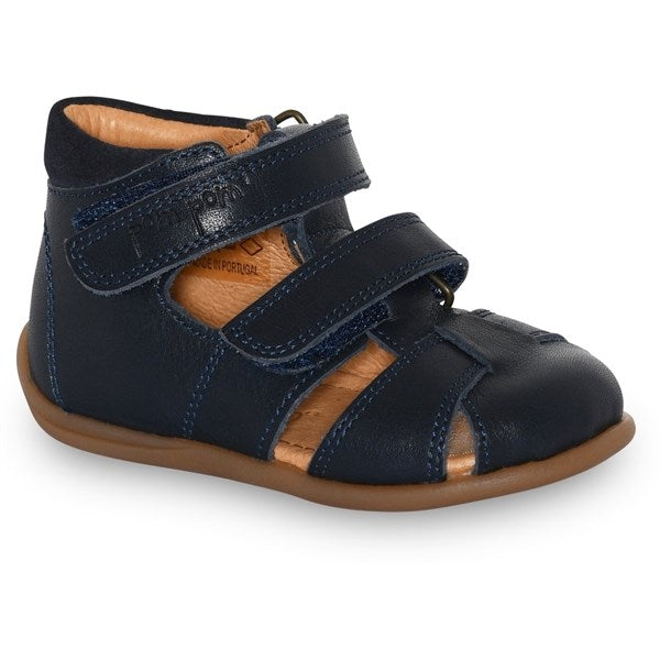 Pom Pom Sandal Two Kardborreband Navy
