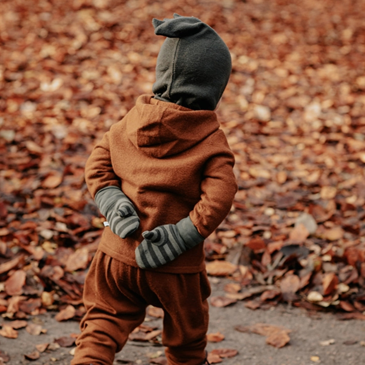 Racing Kids Dino Balaklava Ull/Bomull 3-lags Dusty Forest Green