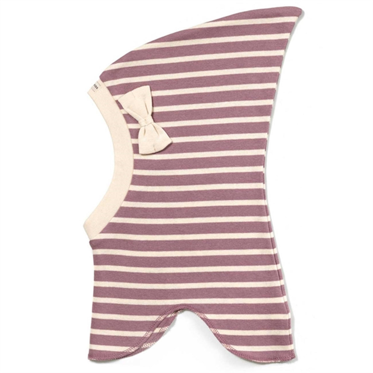 Racing Kids Balaklava Top Bow Stripe Eggshell / Dusty Purple
