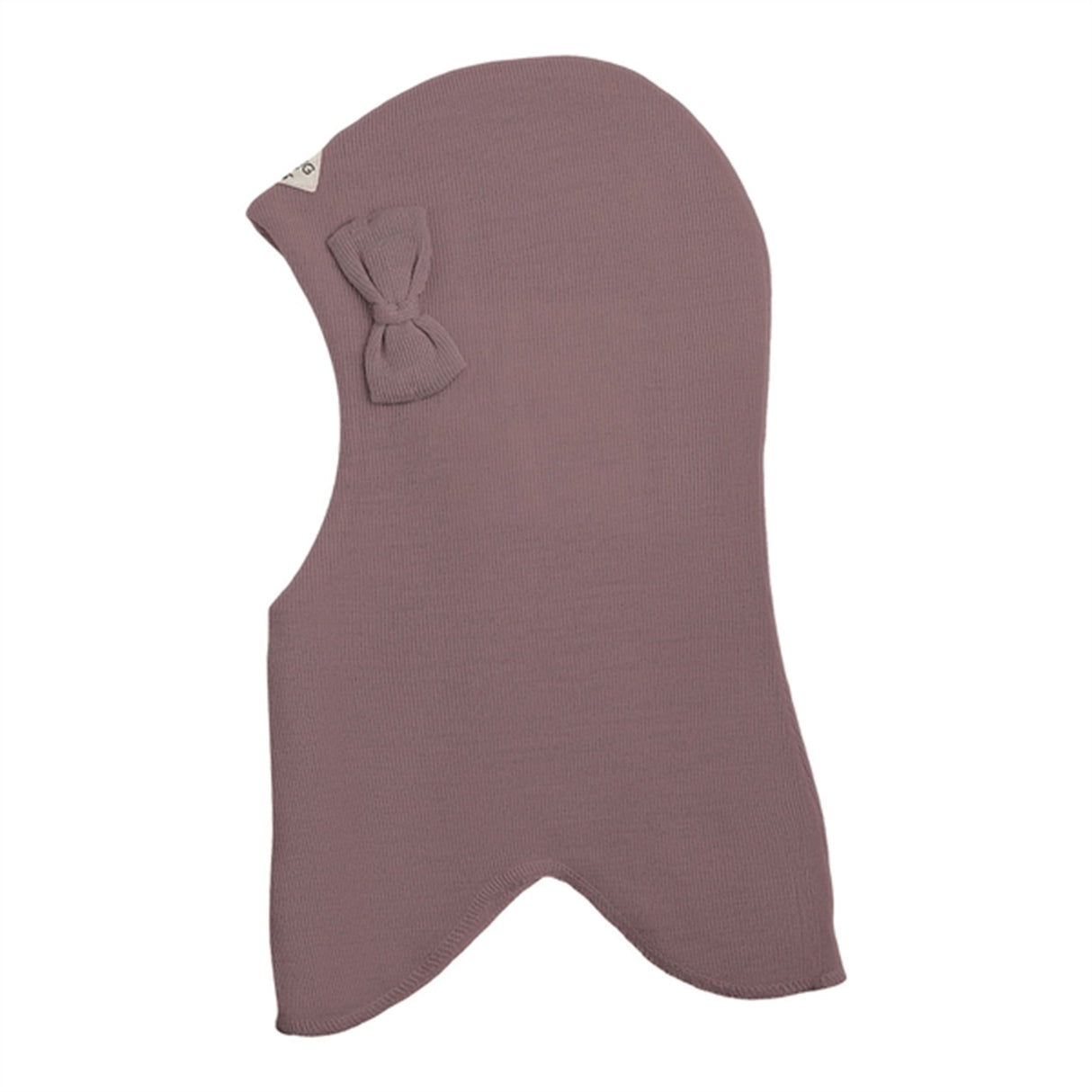 Racing Kids Rund Balaklava Ull/Bomull m. Rosett Dusty Purple