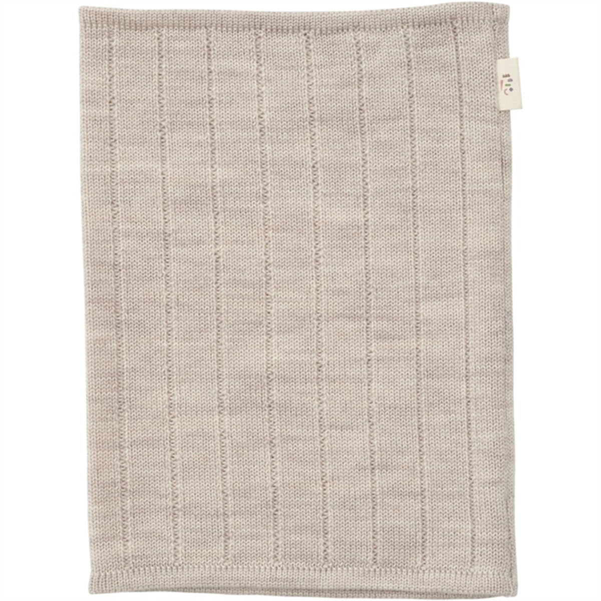 Copenhagen Colors Pale Cream Melange Merino Ull Stickad Halsedisse