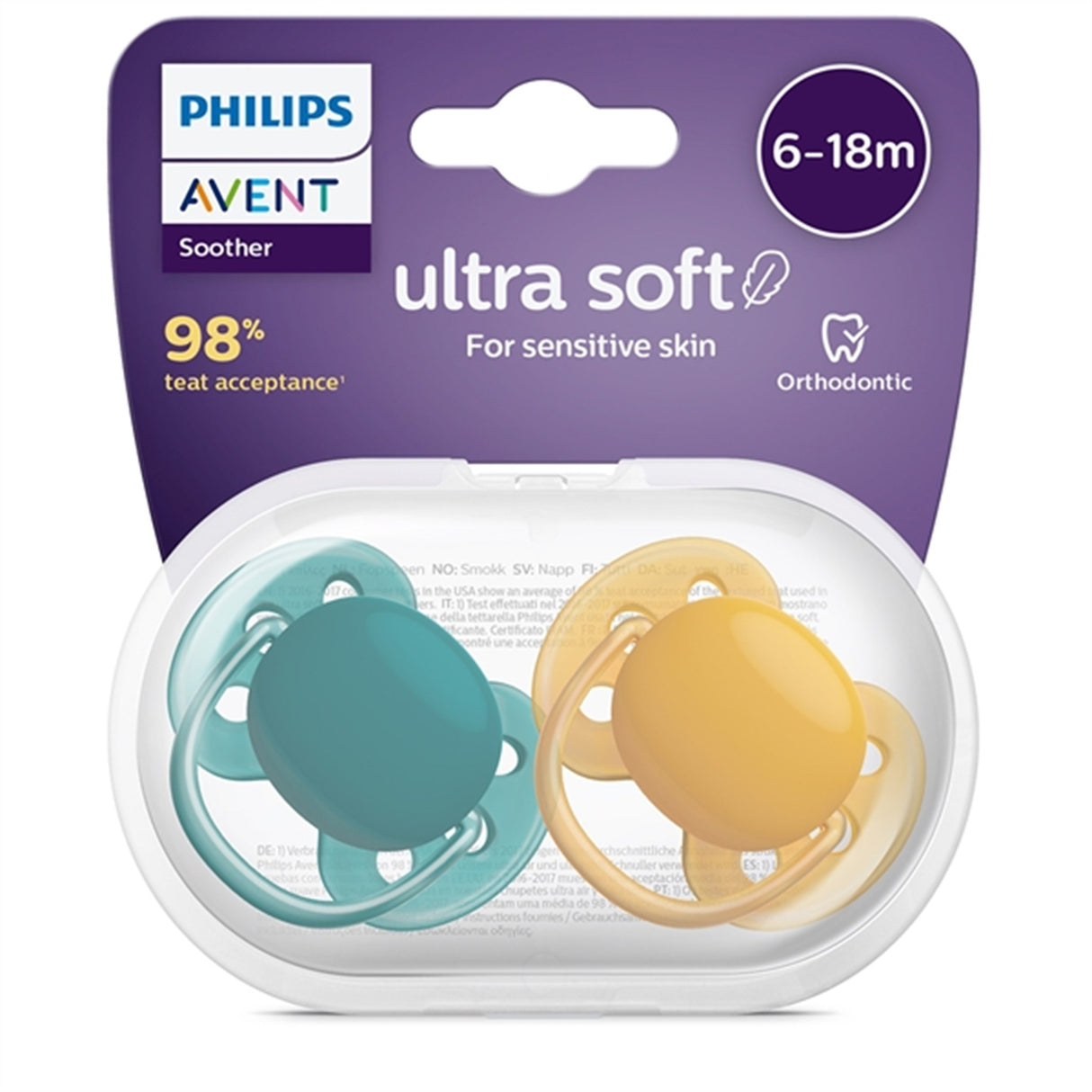 Philips Avent Ultra Soft Napp 6-18 mdr 2-pack